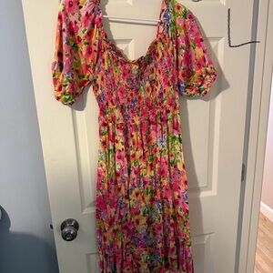 Floral Puff Sleeve Dress